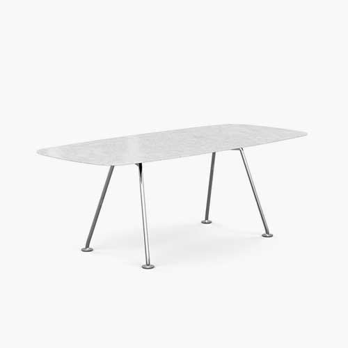 Grasshopper Dining Table (Statuairetto Marble/ Chrome)