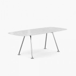 Grasshopper Dining Table (Statuairetto Marble/ Chrome)