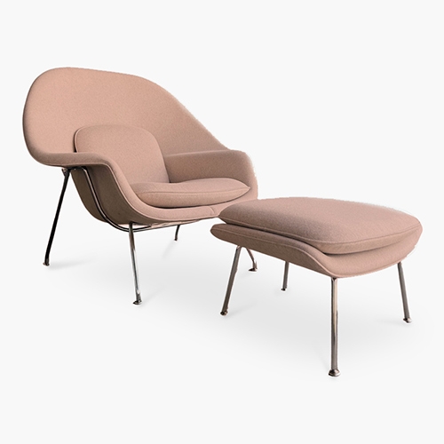 Saarinen Womb Lounge Chair + Ottoman Set / Midium /  Eva125 Pink_D