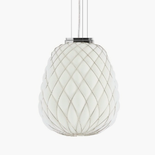 Pinecone Pendant / White &Oslash;50