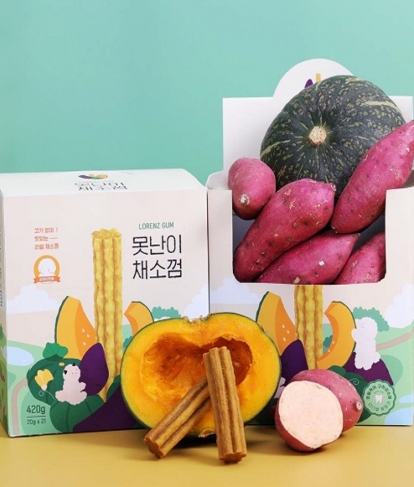 로렌츠 강아지 간식 못난이 채소껌 (20g x 21개입)