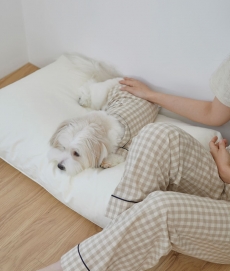 스몰스터프 CHECK COTTON PAJAMAS OATMEAL