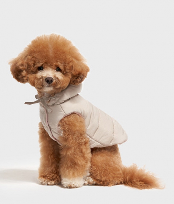 스몰스터프 REVERSIBLE PUFFER VEST OATMEAL