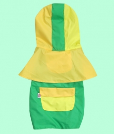 헤이제리 Color Block Poncho Raincoat [Lemon Lime]