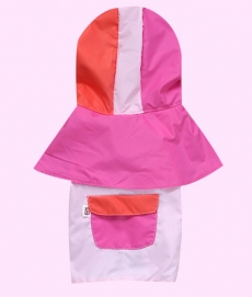 헤이제리 Color Block Poncho Raincoat [Pink Strawberry]