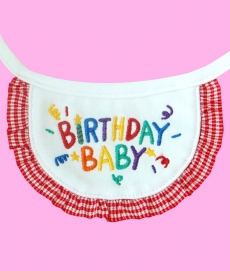 헤이제리 Birthday Baby Bib [Red]