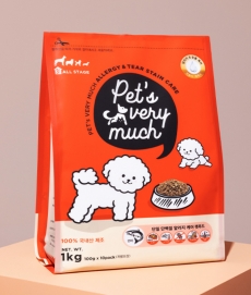 페츠베리머치 눈물 알러지 단일단백질 반 습식 사료 연어, 오리(1kg,3kg,5kg)