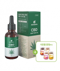 사은품증정 페톰스 CBD 햄프씨드 오일30ml 면역,관절,피부 영양제(강아지,고양이)