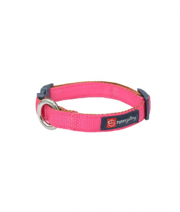 퍼피갤러리 목줄 Tokyo Ginza Collar (Pink&Brown)