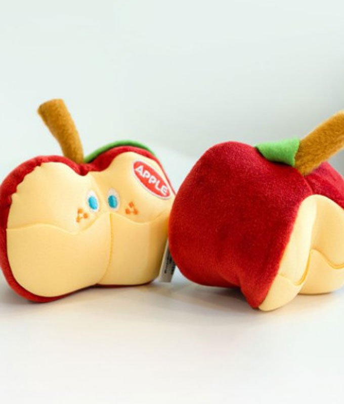 딩독 개루츠 사과 - 삑삑 2개 노즈워크 장난감