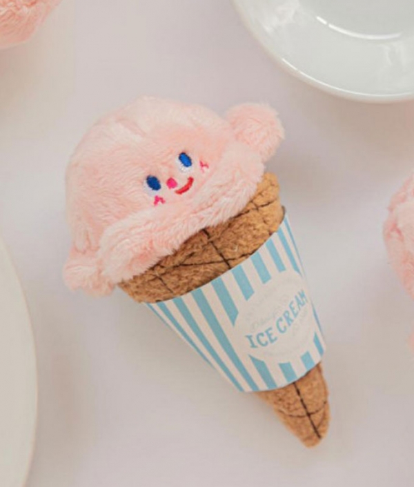 바잇미 딸기 아이스크림 강아지 장난감(노즈워크/삑삑/바스락)