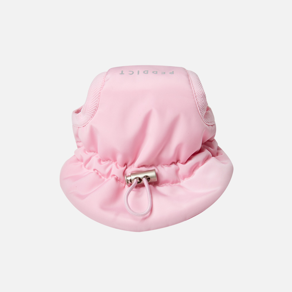 페딕트 패딩 강아지 모자 겨울 썬캡 핑크