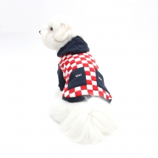 키니키니 CHECKERBOARD HOODIE ZIPUP-RED(후드집업)