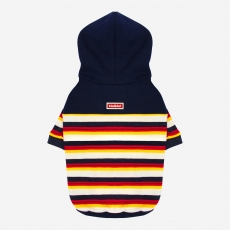 키니키니 STRIPE ANORAK HOODIE-IVORY/NAVY(아노락)