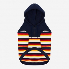 키니키니 STRIPE ANORAK HOODIE-IVORY/NAVY(아노락)