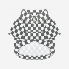 키니키니 CHECKERBOARD COLLAR TSHIRT-GRAY(카라티)