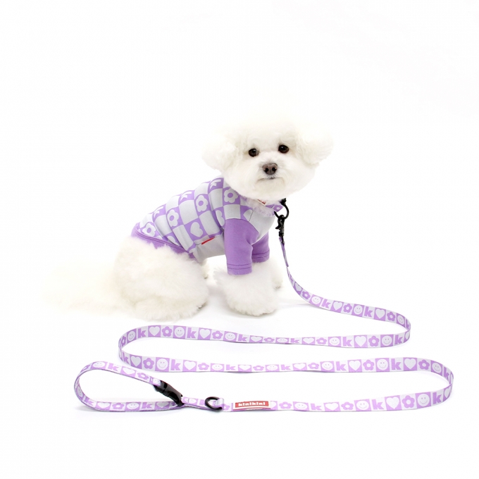 키니키니 KINI SMILE CHECK LEASH_PURPLE(리드줄)