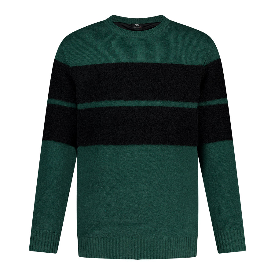 울혼방 방풍 라인부클 남성 골프 니트