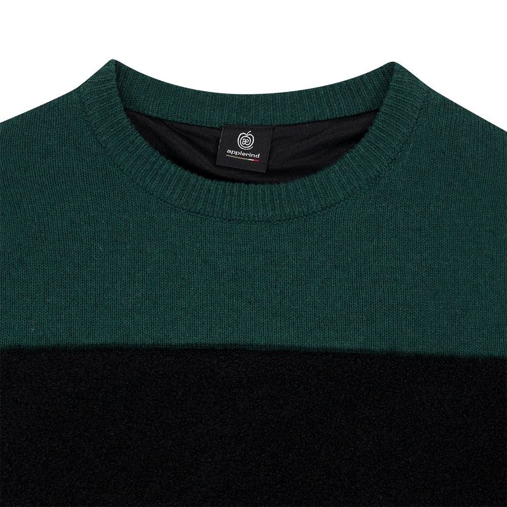 울혼방 방풍 라인부클 남성 골프 니트