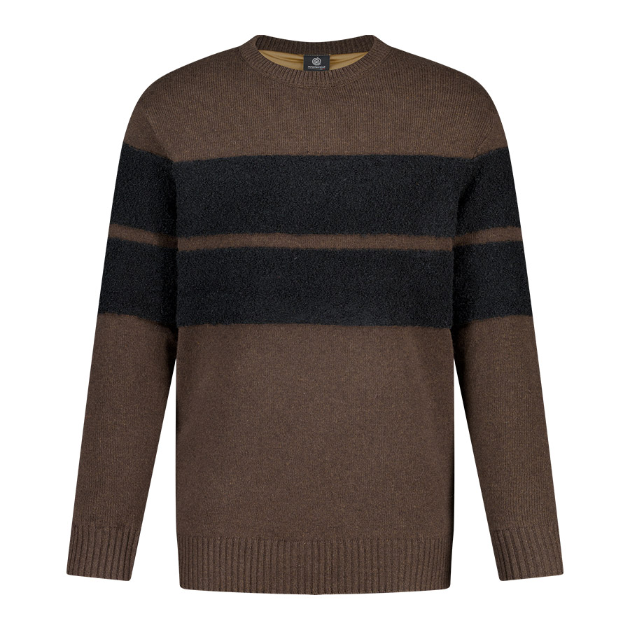 울혼방 방풍 라인부클 남성 골프 니트