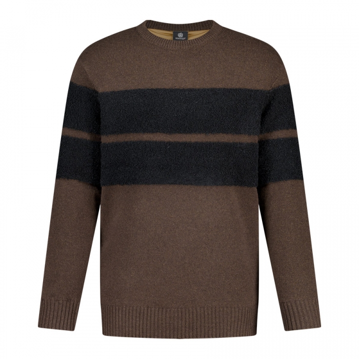 울혼방 방풍 라인부클 남성 골프 니트