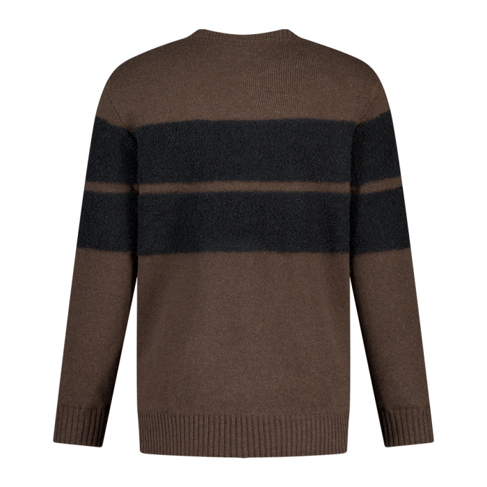 울혼방 방풍 라인부클 남성 골프 니트