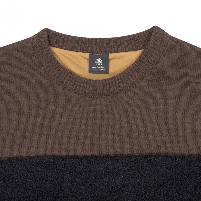 울혼방 방풍 라인부클 남성 골프 니트