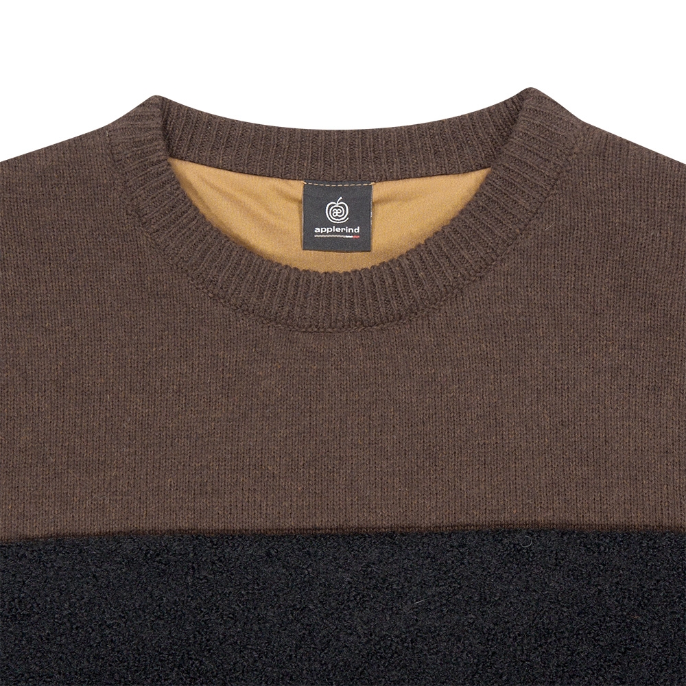 울혼방 방풍 라인부클 남성 골프 니트