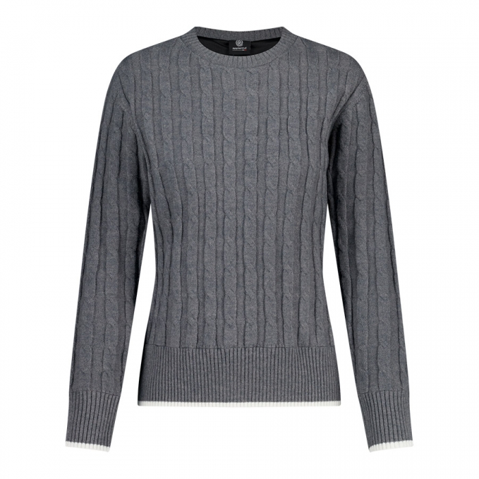 울혼방 방풍 꽈배기 여성 골프 니트