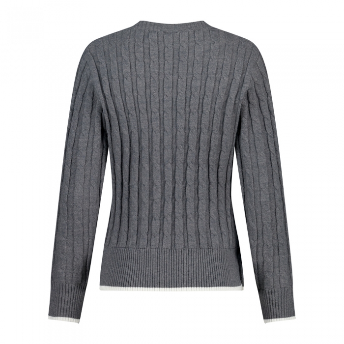 울혼방 방풍 꽈배기 여성 골프 니트