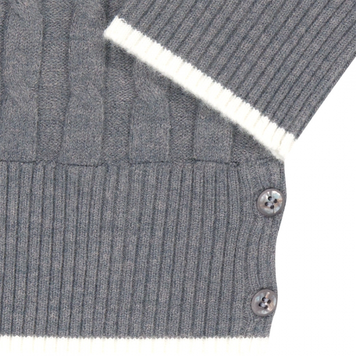 울혼방 방풍 꽈배기 여성 골프 니트