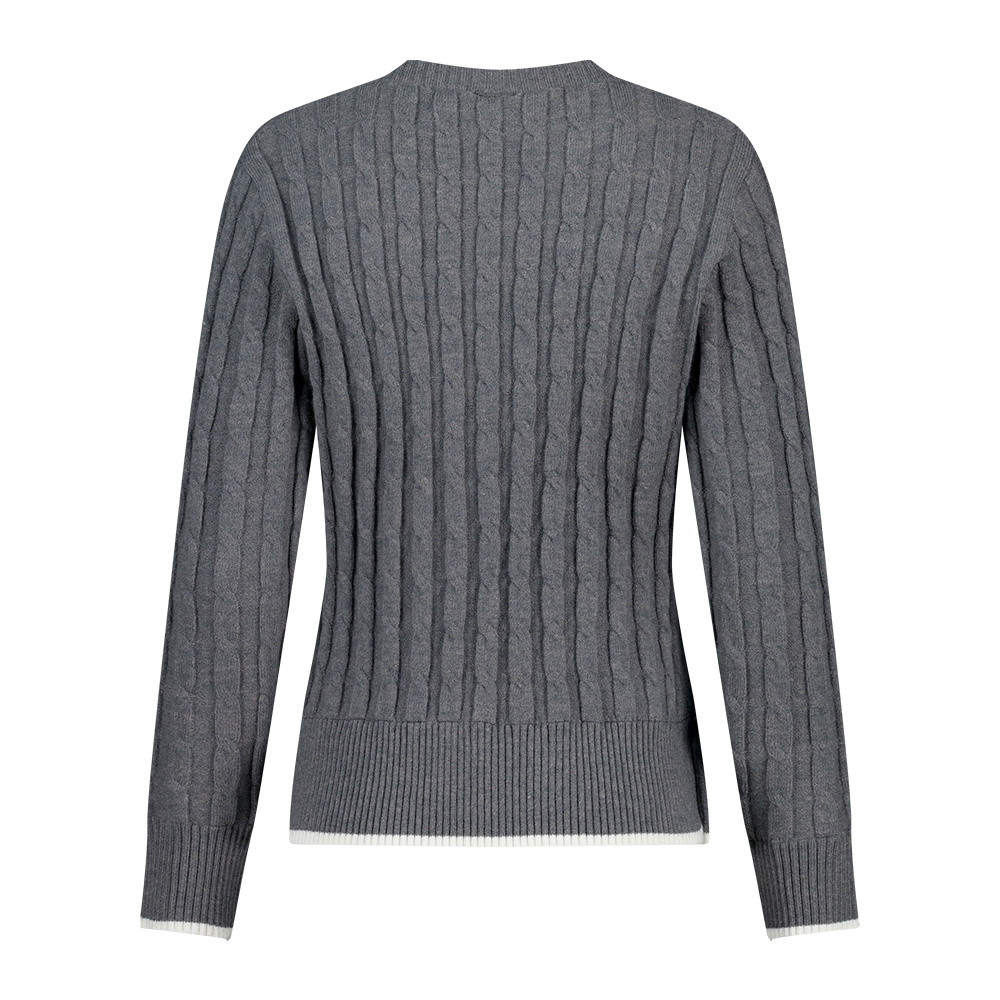 울혼방 방풍 꽈배기 여성 골프 니트