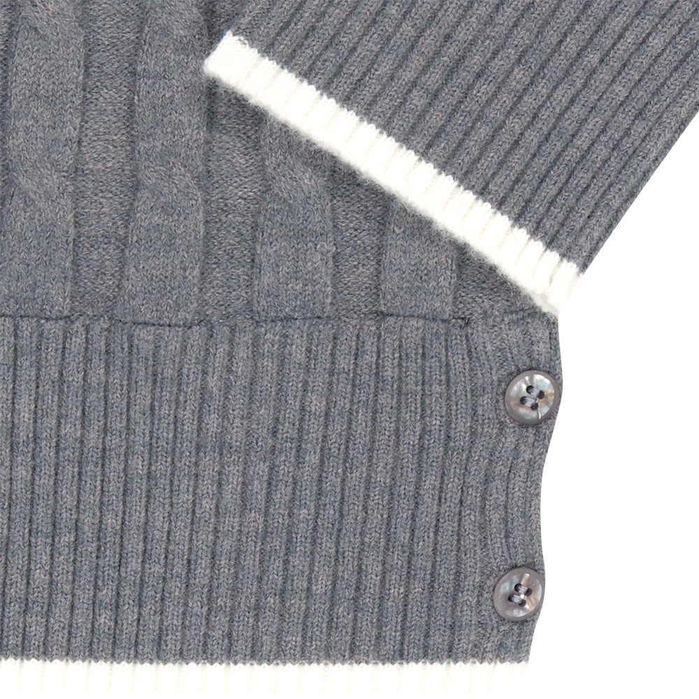 울혼방 방풍 꽈배기 여성 골프 니트