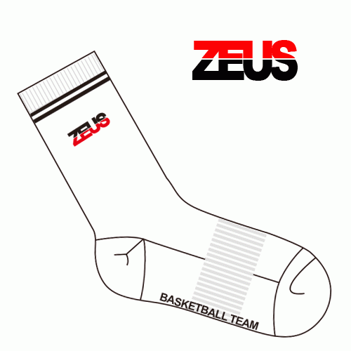 제우스(ZEUS) 농구팀 남자 스포츠양말 제작사례