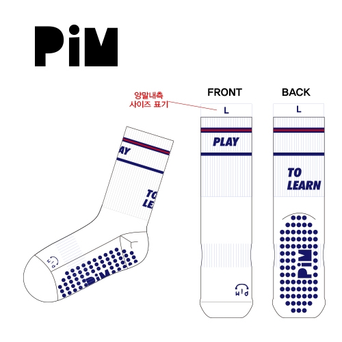 키즈카페 플레이인뮤지엄 (Play In Museum PIM) 핌의 스포츠양말(논슬립) 제작사례.