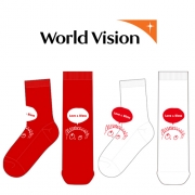 월드비전_World Vision의  남,여 공용 양말 제작사례.