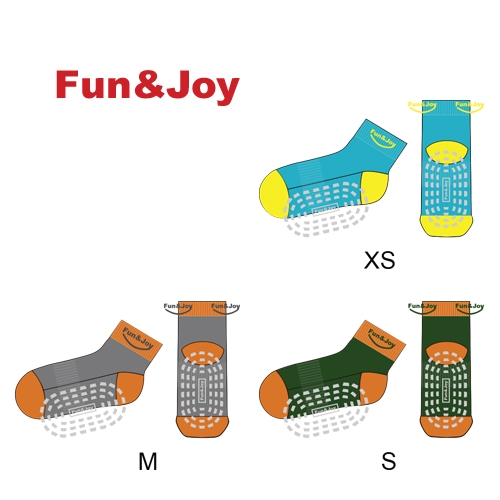 펀앤조이 트램펄린(Trampolin)의  논슬립 아동양말 제작사례.