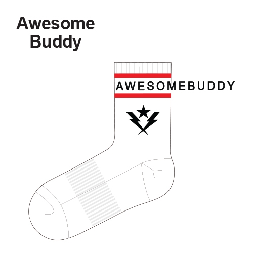 어썸버디_Awesome buddy의 남,여 스포츠 양말 제작사례.