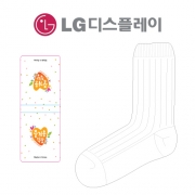 LG 엘지 디스플레이의 여자 수면 양말 제작 사례.