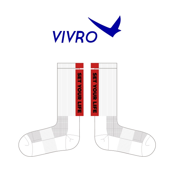 비브로_VIVRO의 남자 스포츠 장목양말 제작사례.