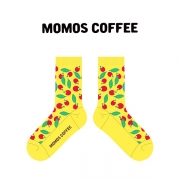 MOMOS COFFEE_모모스 커피의 남, 여 패션 장목양말 제작사례.