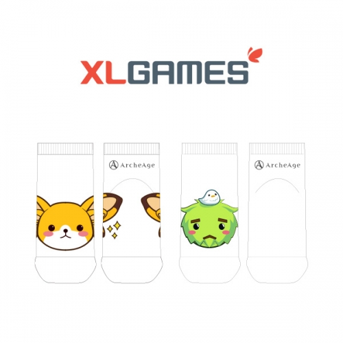 XLGAMES_아케에이지의 남, 여 공용 패션 발목양말 제작사례.