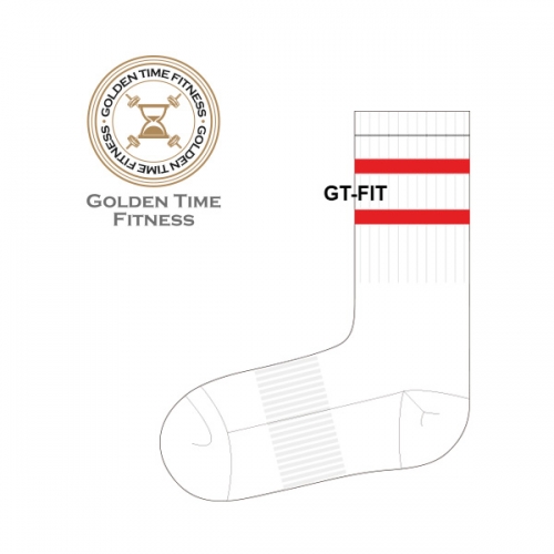 GT-FIJT_골든타임피트니스의 남, 여 공용 스포츠 양말 제작사례.