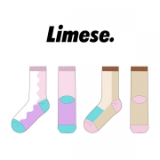 LIMESE_리메세의 남, 여 패션 장목양말 제작사례.