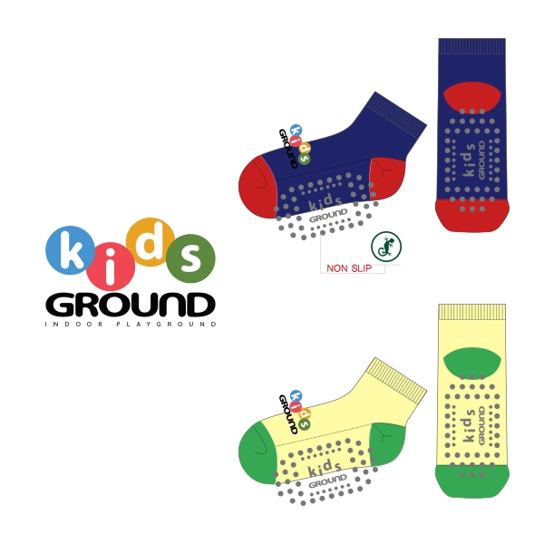 키즈그라운드_KIDS GROUND의 아동중목 넌슬립양말 제작사례.