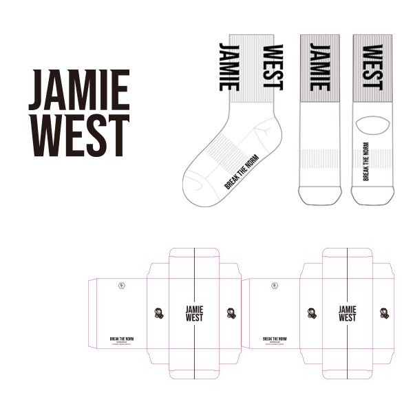 제이미웨스트_JAMIE WEST의 남자 스포츠양말 1족 선물세트 제작사례.