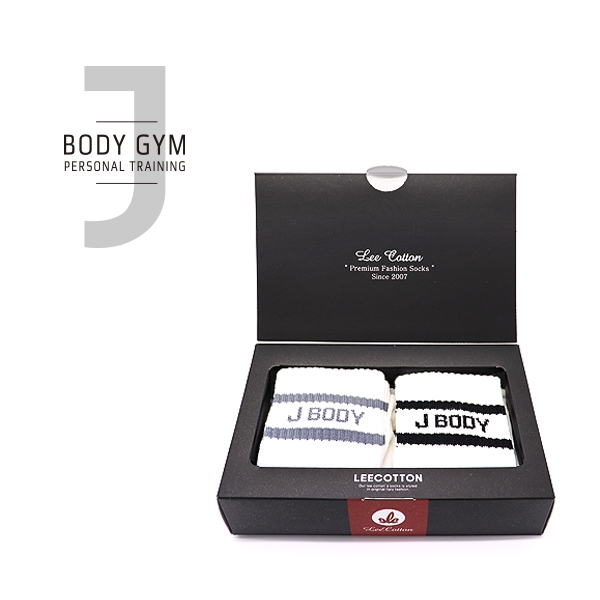 J BODY GYM_제이바디짐의 남, 여 공용 스포츠양말 선물세트 제작사례.