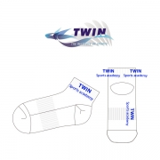 트윈스포츠아카데미의 2차 남, 여 공용 스포츠 양말 제작사례.