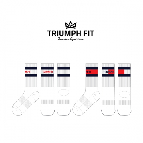 트라이엄프핏_TRIUMPH FIT의 남, 여 공용 스포츠 장목양말 제작사례.