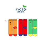 KYOBO_교보문고의 남, 여 공용 자수 및 수면 장목양말 제작사례.